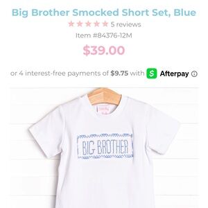 White and Blue Kids 'Big Brother' Shirt by